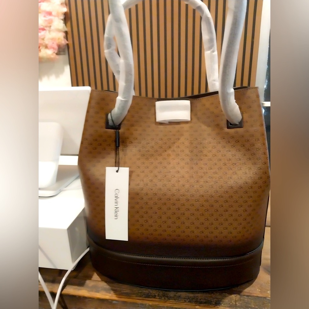 Calvin Klein Brown Tote Bag